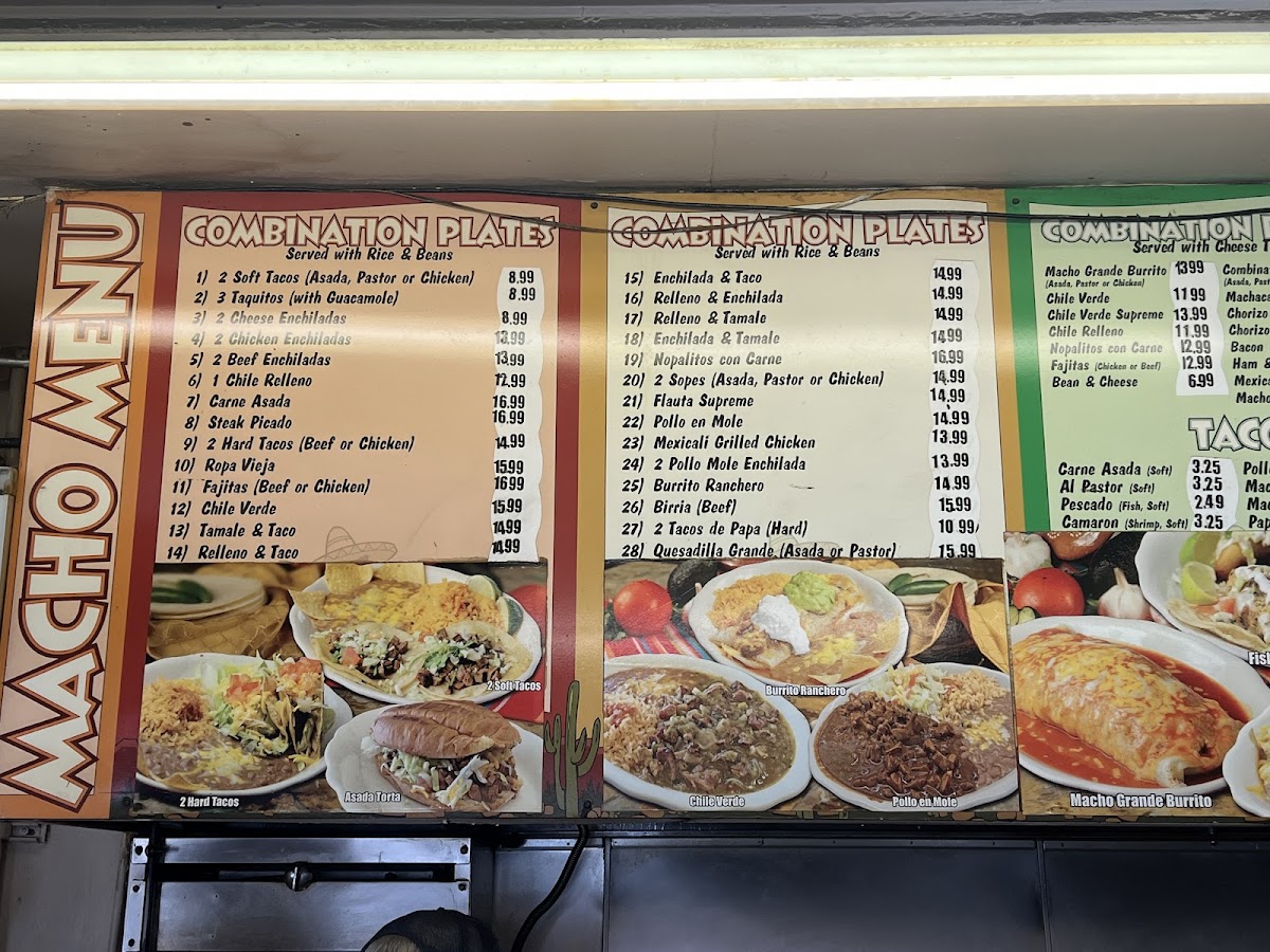 Macho Cafe Mexican Food Menu - Image 6